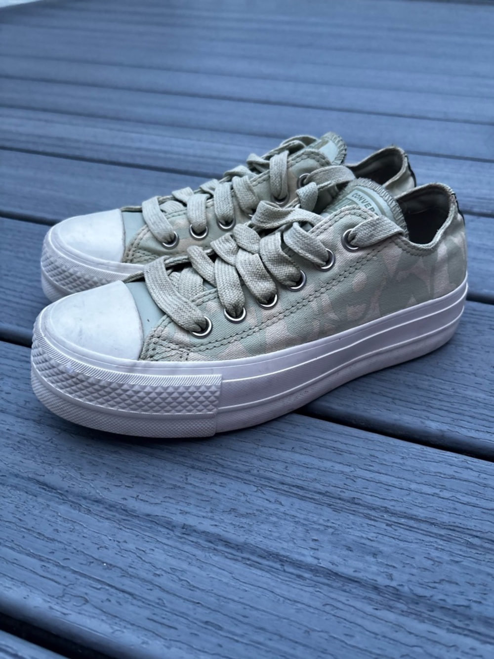 Converse Platform Low Top Sneakers - light Green “we are” converse.